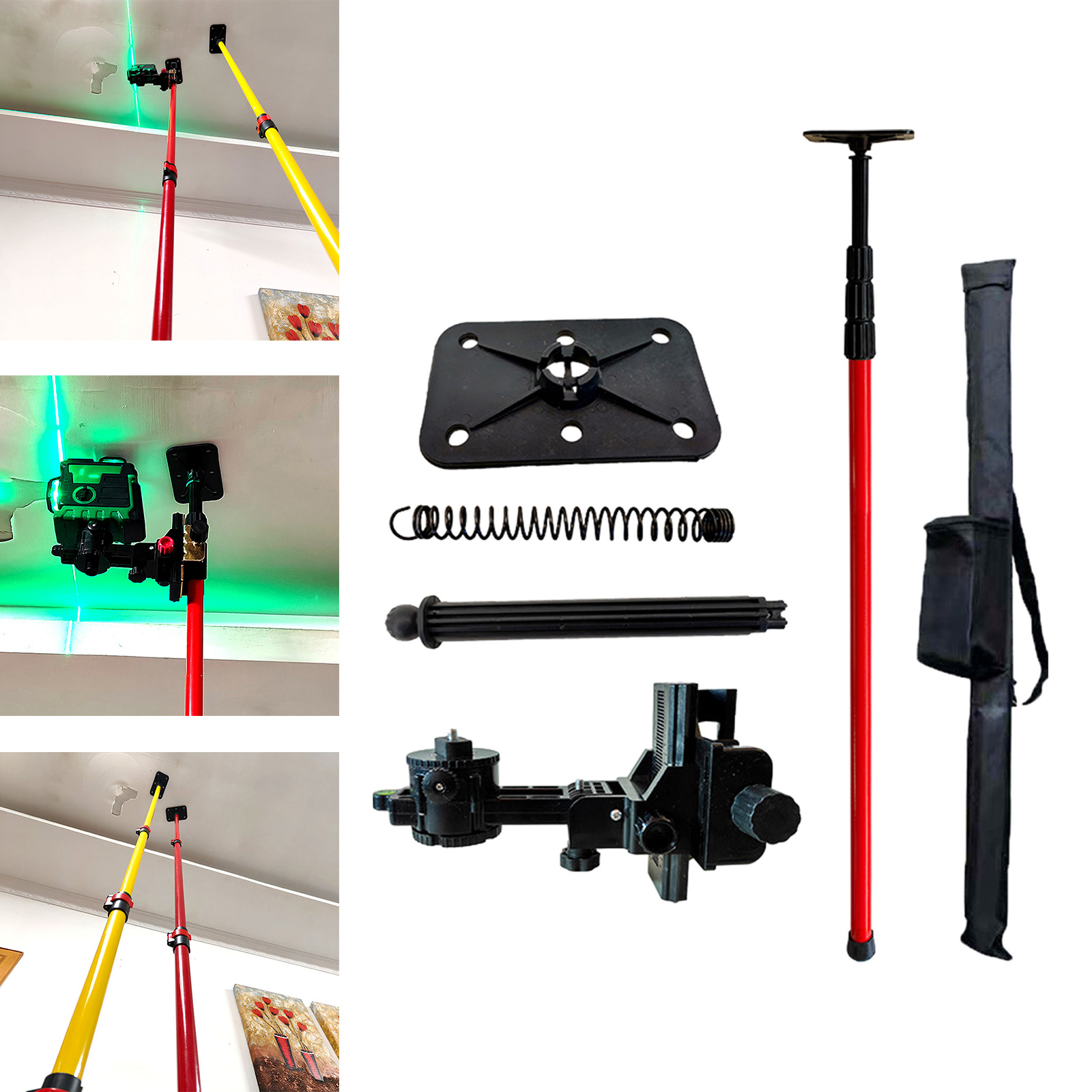 Laser Level Rotary - แท่นยึดเพดานแกนยืดสไลด์ระดับเลเซอร์อุปกรณ์ปรับระดับผนังอัตโนมัติ