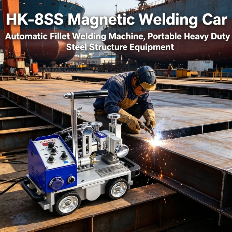 Welding Heavy Equipment - เครื่องเชื่อมแม่เหล็ก HK-8SS แบบเคลื่อนที่ได้ สำหรับงานเชื่อมฟิลเล็ตอัตโนมัติ อุปกรณ์โครงสร้างเหล็กสำหรับงานหนัก